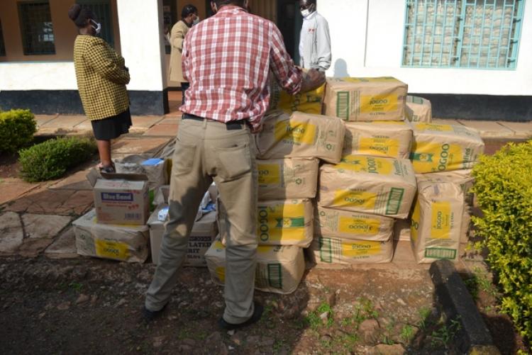 SWA donates foodstuff to Nairobi Children's Rescue Home.