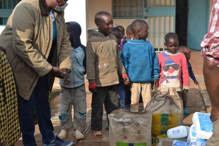 SWA donates foodstuff to Nairobi Children's Rescue Home.