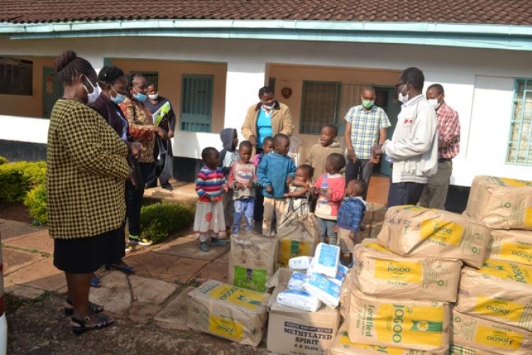 SWA donates foodstuff to Nairobi Children's Rescue Home.