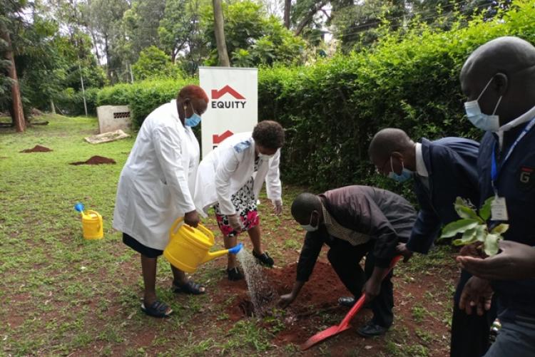 Tree planting exercise at Halls Dept - 18/5/2021