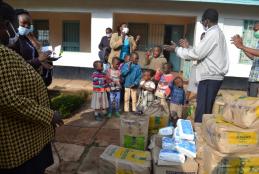 SWA donates foodstuff to Nairobi Children's Rescue Home.